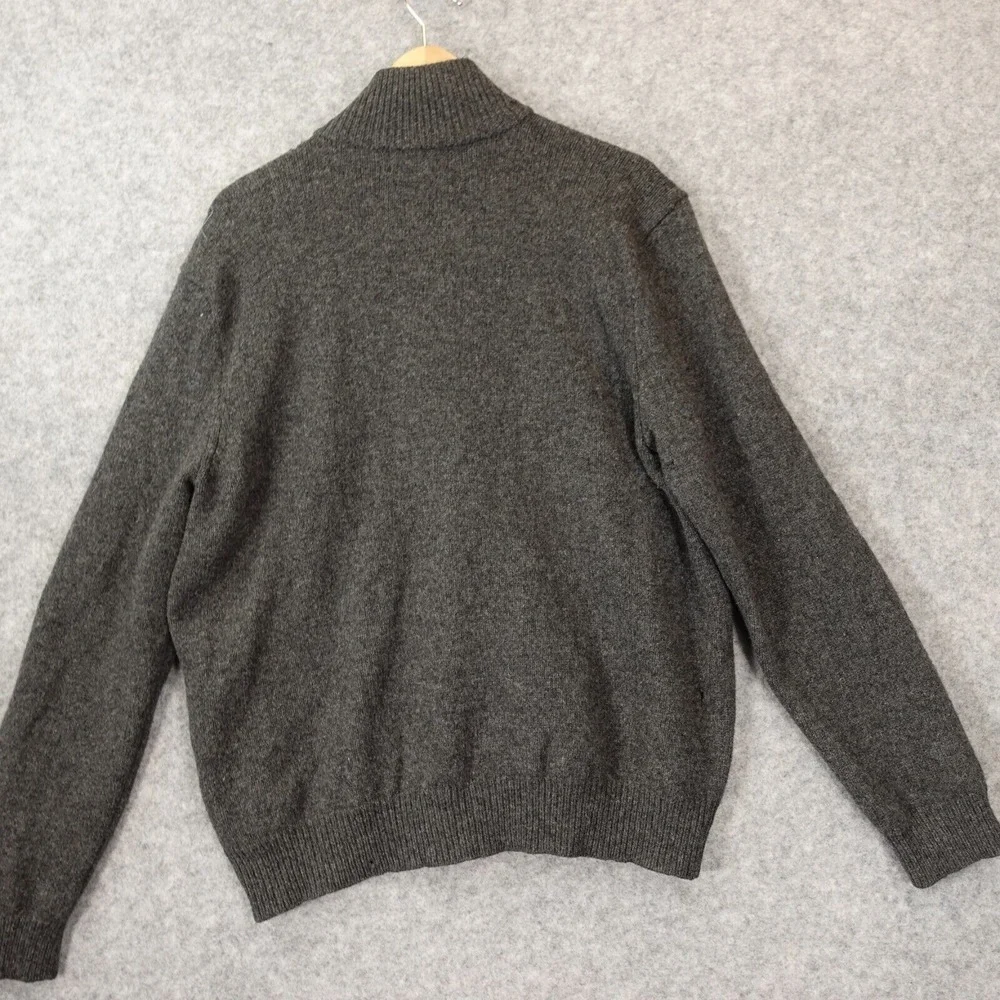 Vintage 90s POLO RALPH‎ LAUREN Sweater Mens L Heather High Neck Wool Quarter Zip